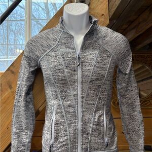 Women's Heathered Gray Zip-Up Jacket